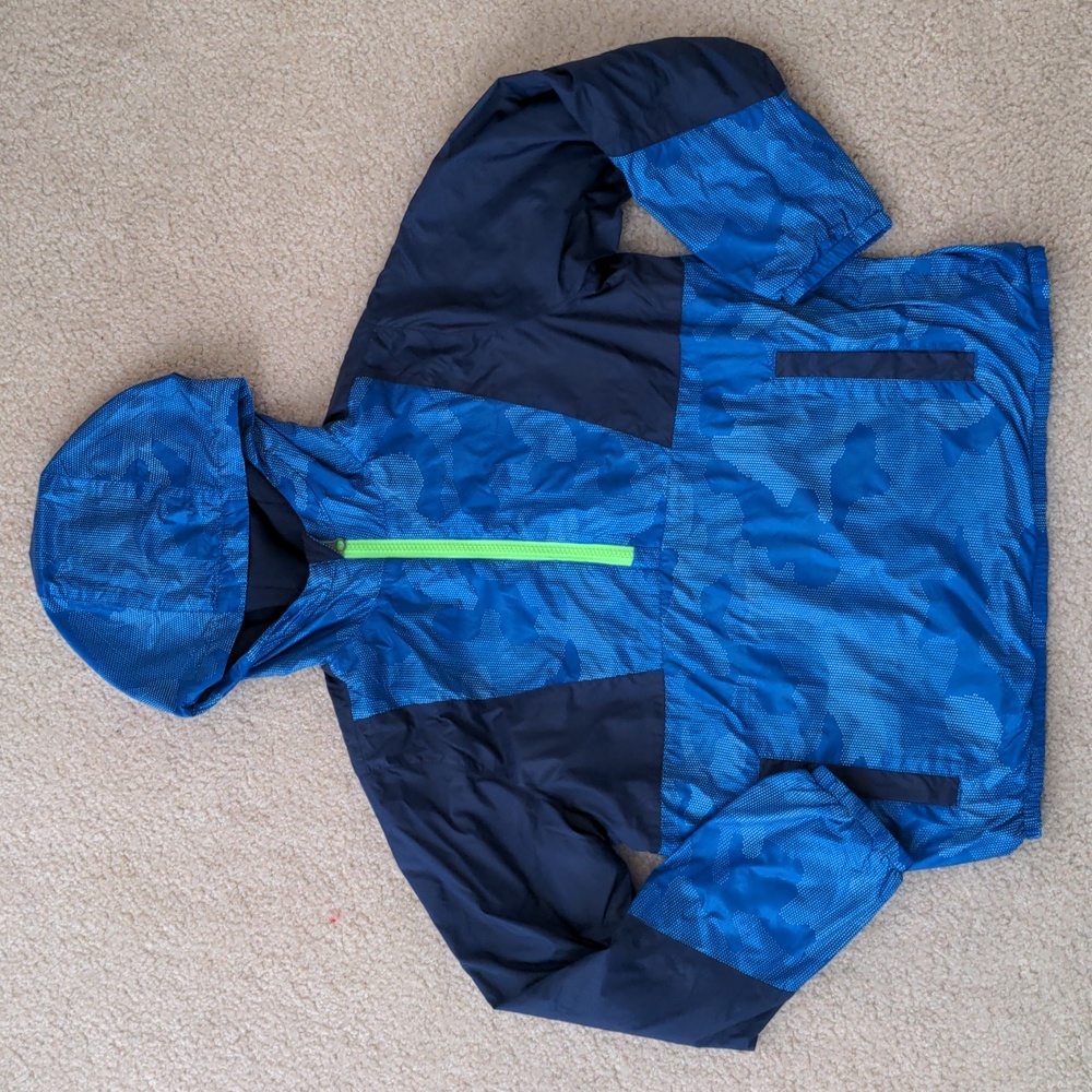 Kids Lands End Active Pullover Windbreaker Jacket (Size M 10-12)